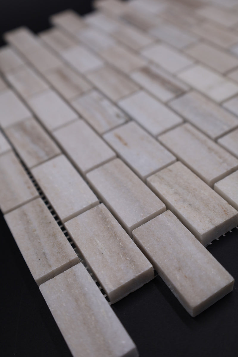Palisandro Marble 1x2 Stacked Brick Mosaic Tile