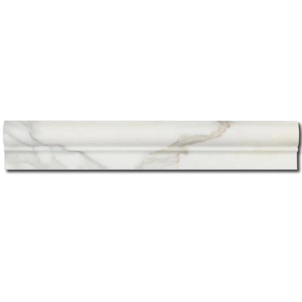 Calacatta Gold Marble 2x12 1 Step Chairrail Polished Liner.