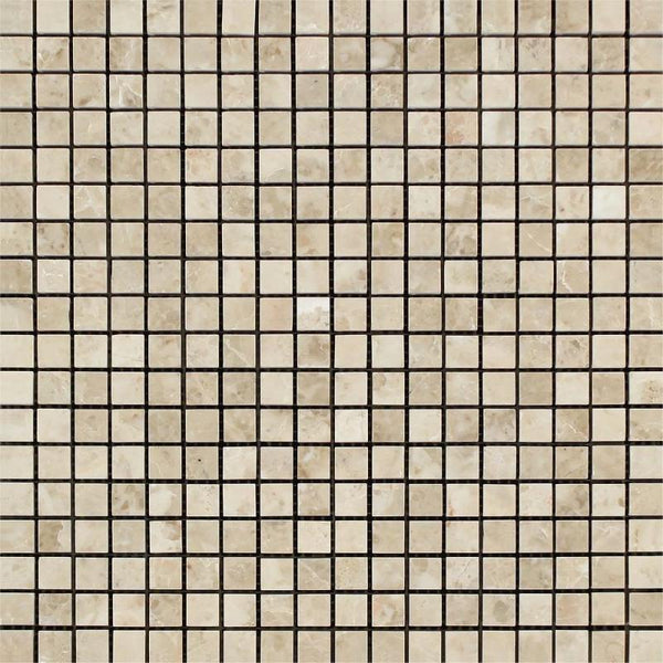 Cappuccino Marble 5/8x5/8 Polished Mosaic Tile.