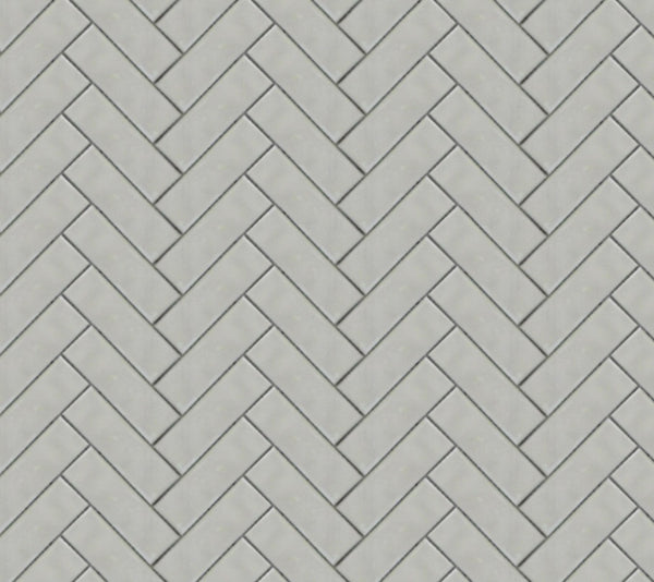 Cloud Silver 1x4 Herringbone Porcelain Mosaic Tile - Onlinetileshop.com