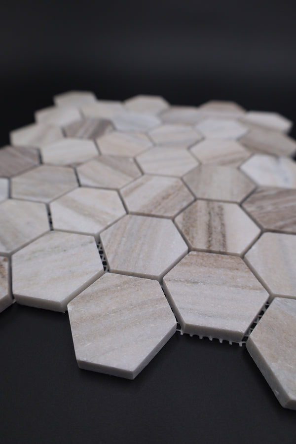 Palisandro Marble 2x2 Hexagon Mosaic Tile