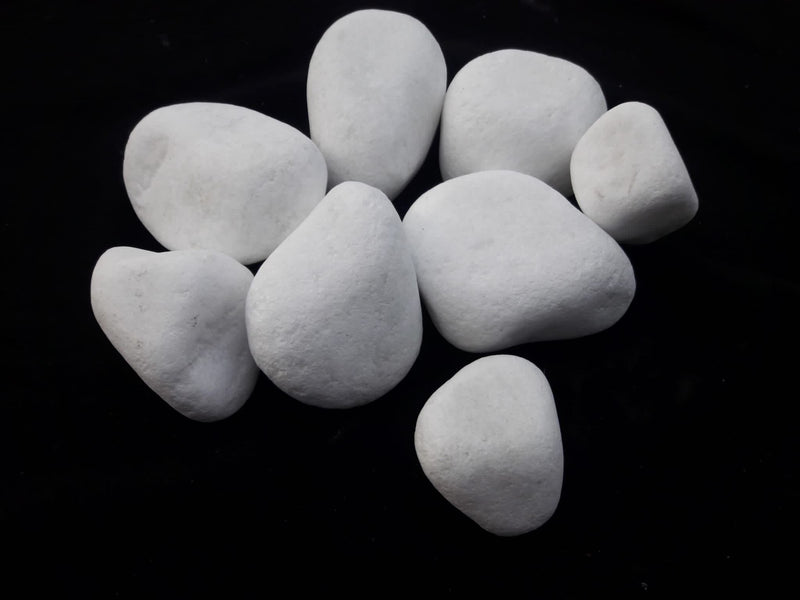White Natural Rainforest Pebble Stone 2 to 3 inches - 1500 LBS