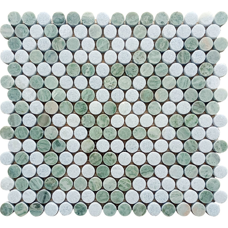 ARAN Mint Green, Blue Celeste Mosaic Tile