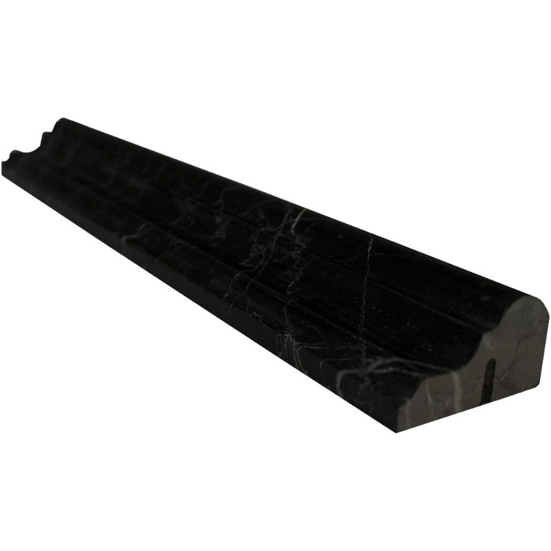 Nero Marquina Marble Polished Crown Molding.