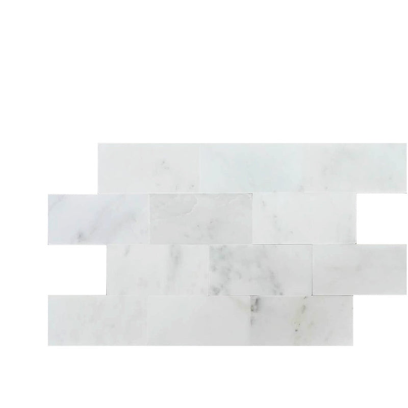 Asian Statuary (Oriental White) Marble 6x12 Polished Tile.