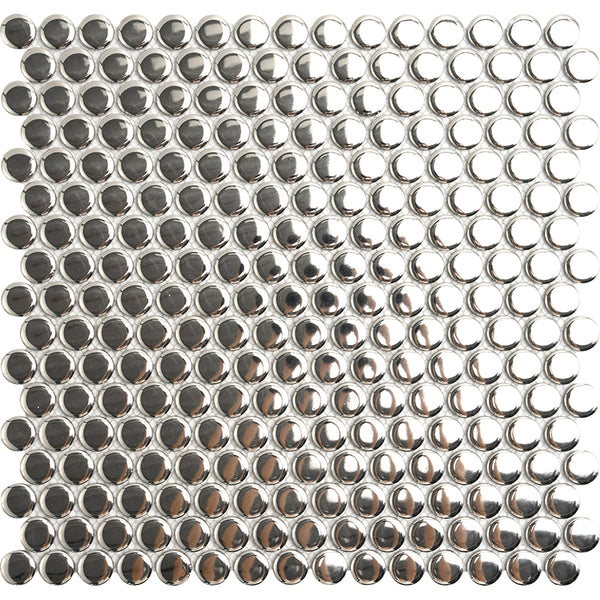 SILVER STAR PENNY ROUND MOSAIC TILE - Onlinetileshop.com
