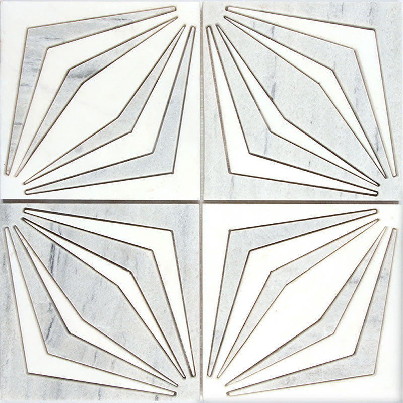 ARTISTIC OTANNATO WHITE DOLOMITE/ ICE GREY Surface: HONED Mosaic Tile.