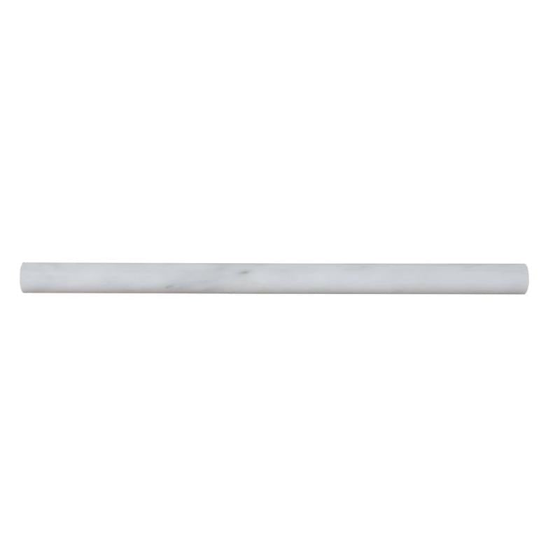 Asian Statuary (Oriental White) Marble 1/2x12 Polished Pencil Liner.