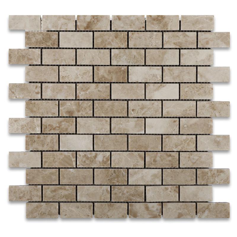 Cappuccino Marble 1x2 Polished Mosaic Tile.