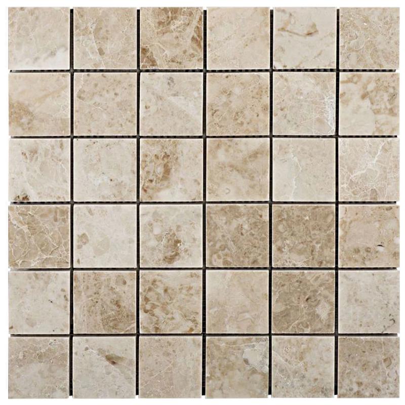 Cappuccino Marble 2x2 Polished Mosaic Tile.