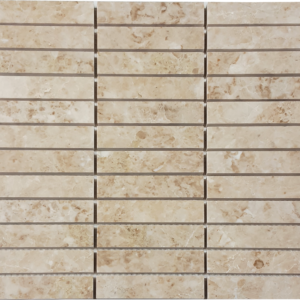 Cappuccino Marble 1x4 Staggered Polished Mosaic Tile - Onlinetileshop.com