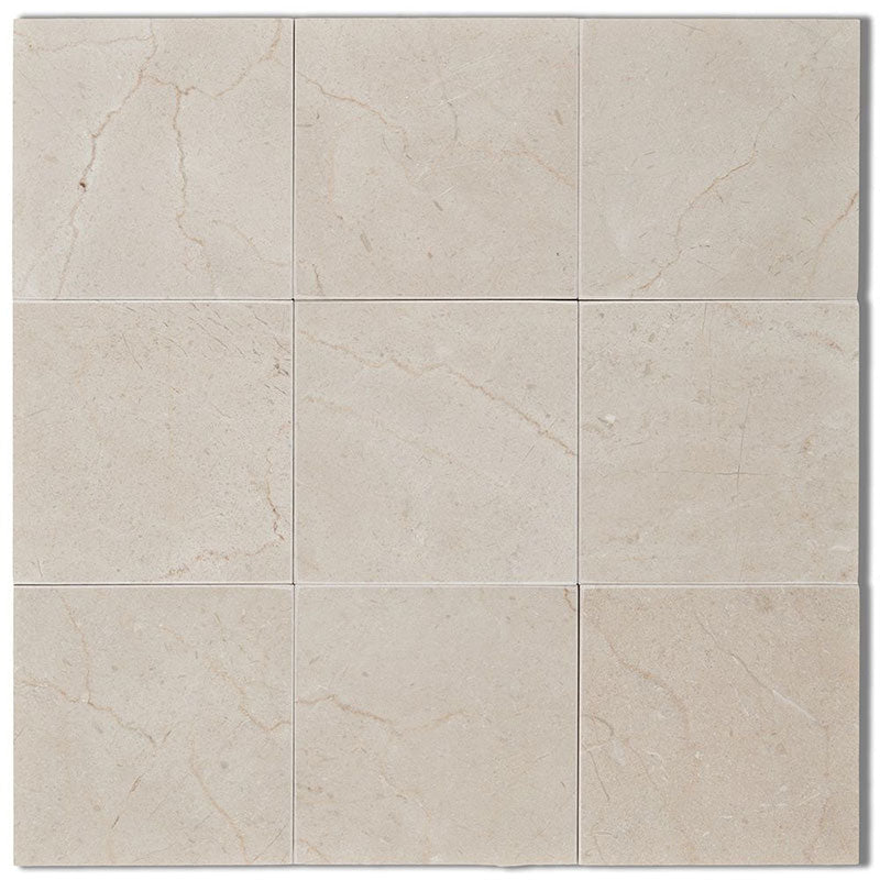 Crema Marfil Select Marble 4x4 Polished Tile.