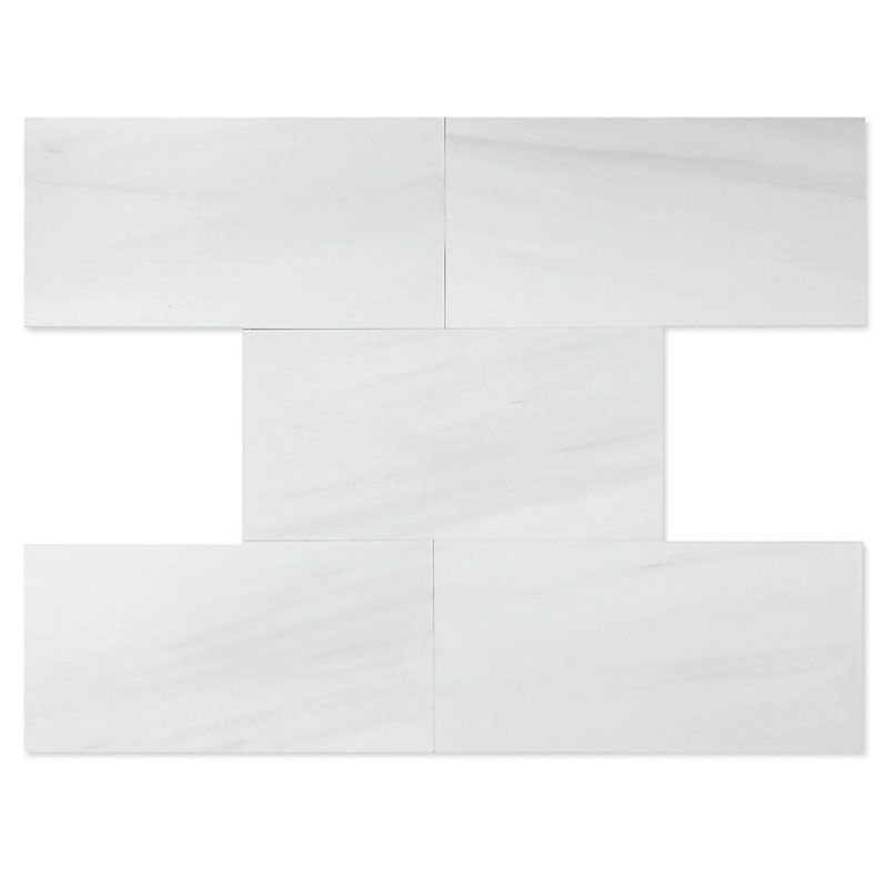 Dolomite Pearl Marble 6x12 Honed Tile.