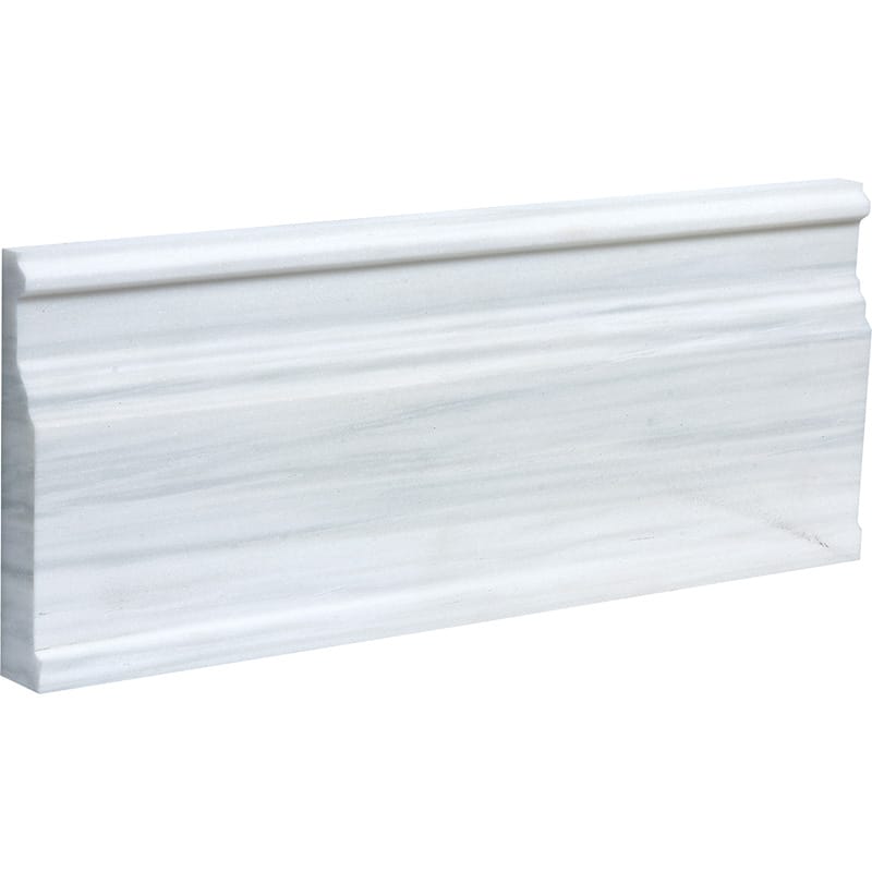 Dolomite Pearl Marble Polished Modern Base Marble Moldings 5 1/16×12.