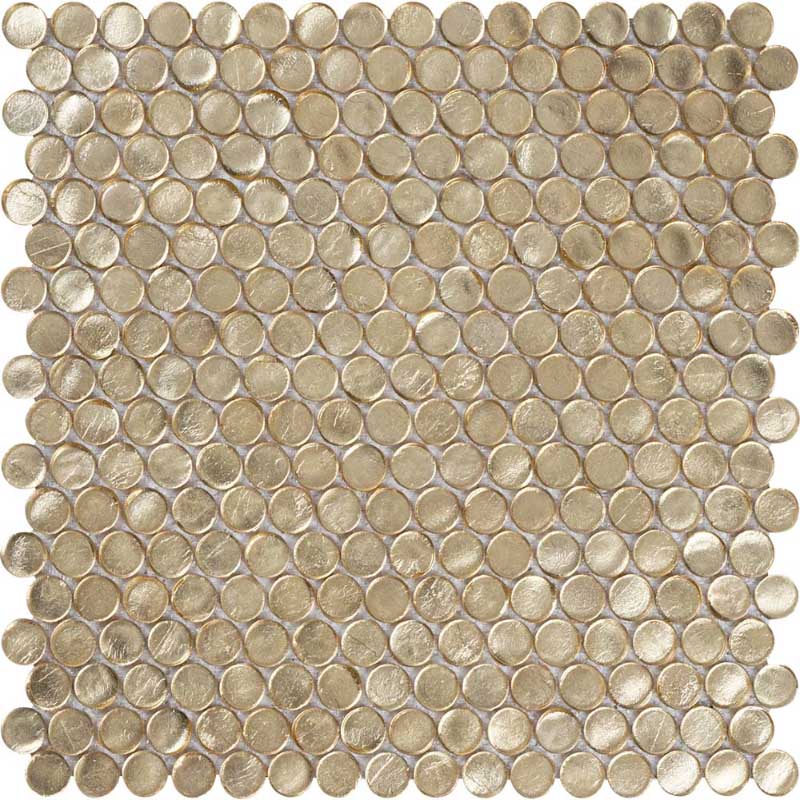 GLAMOUR RONDA GOLD Glass Mosaic Tile.