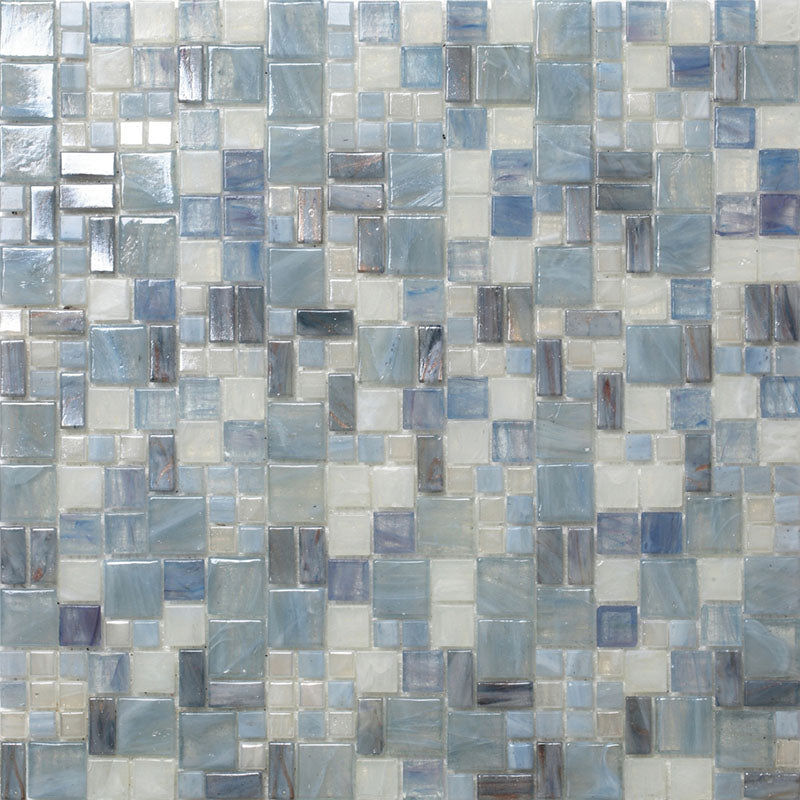 GLAMOUR TAYLOR MOONSTONE Glass Mosaic Tile.