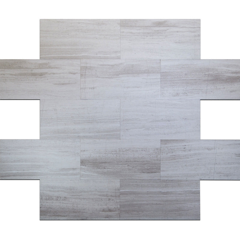 Haisa Light (White Oak) Marble 12x24 Honed Tile.