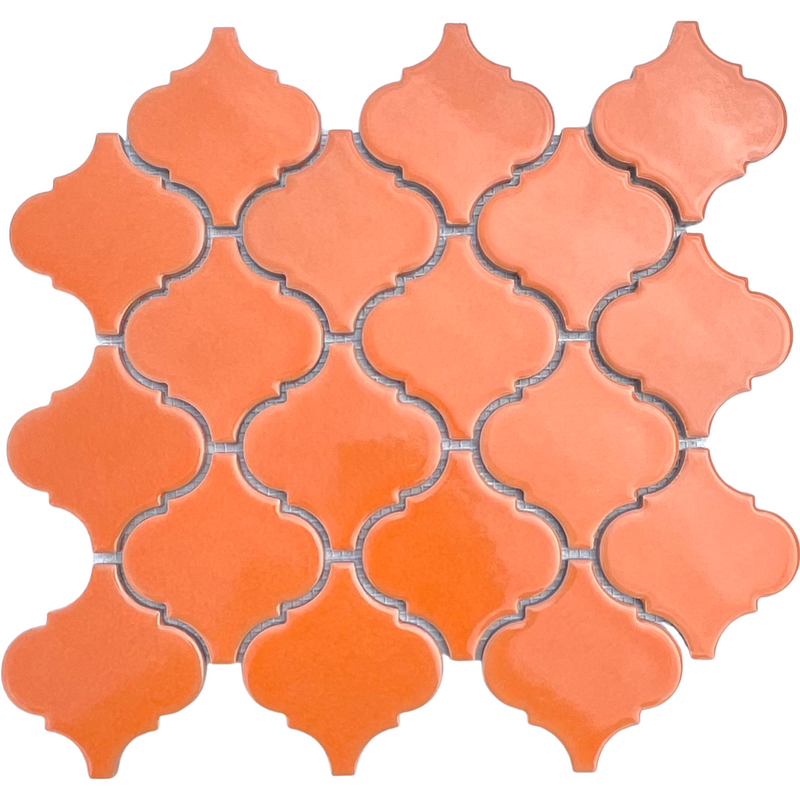 Orange Arabesque Porcelain Tile - Onlinetileshop.com