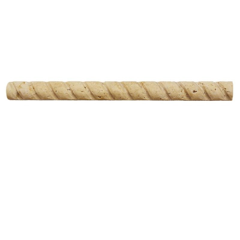 Ivory Travertine 1x12 Rope Design Liner.