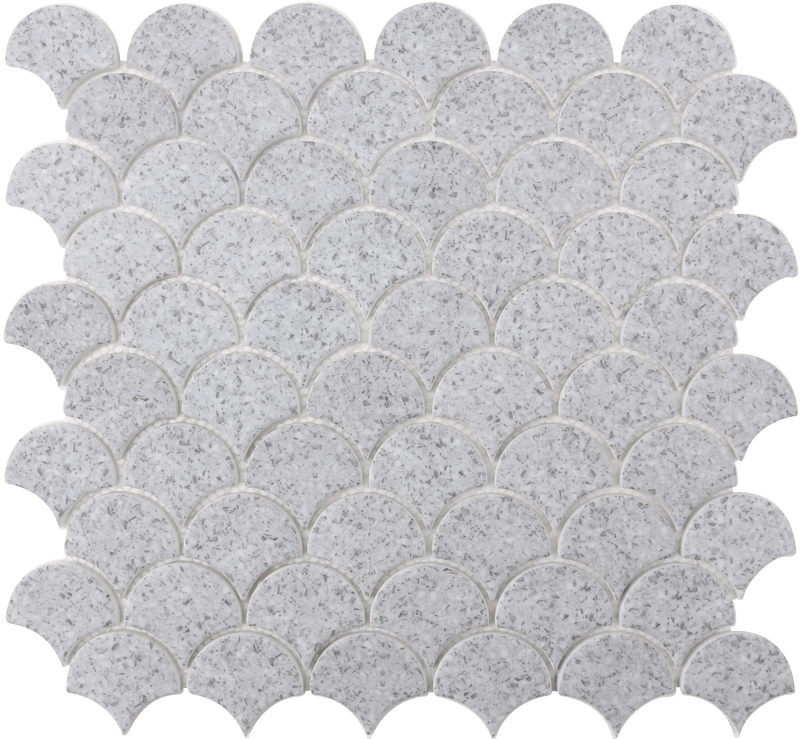 Rockart Terrazo Scales Gray 12x12 Mosaic Tile.