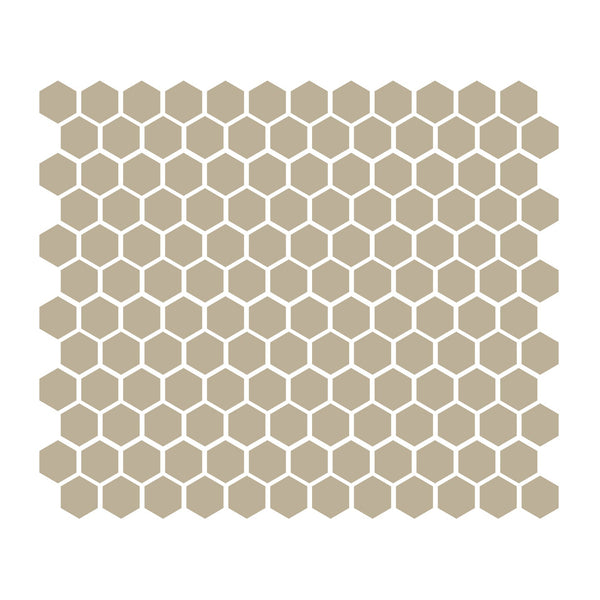 Sand 1″ Hexagon Glossy