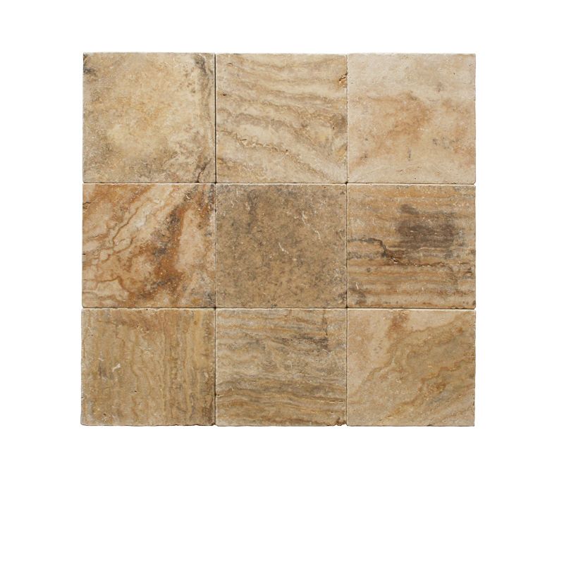 Scabos Travertine 12x12 3cm Tumbled Paver.