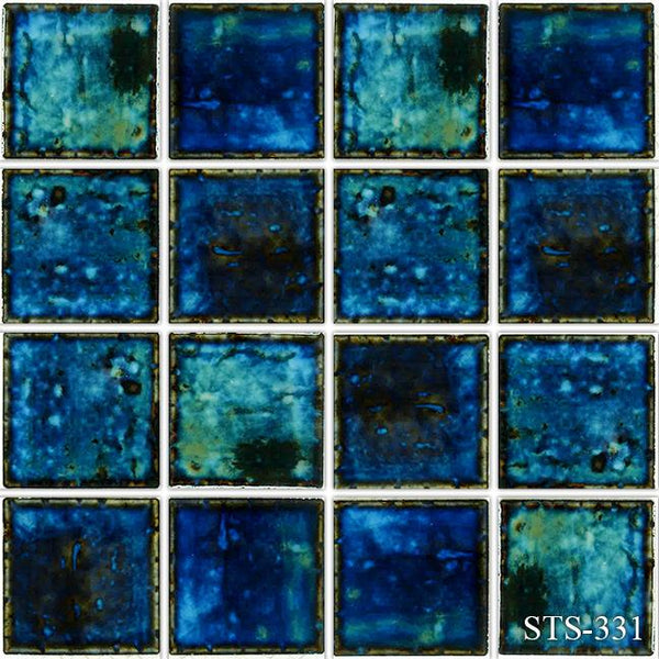 Star Oyster Blue 3x3 Pool Tile Series.