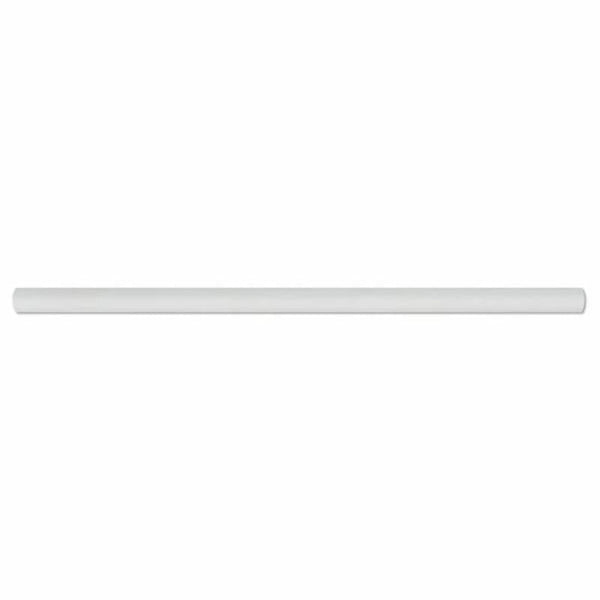 Thassos White Marble 1/2x12 Polished Pencil Liner.
