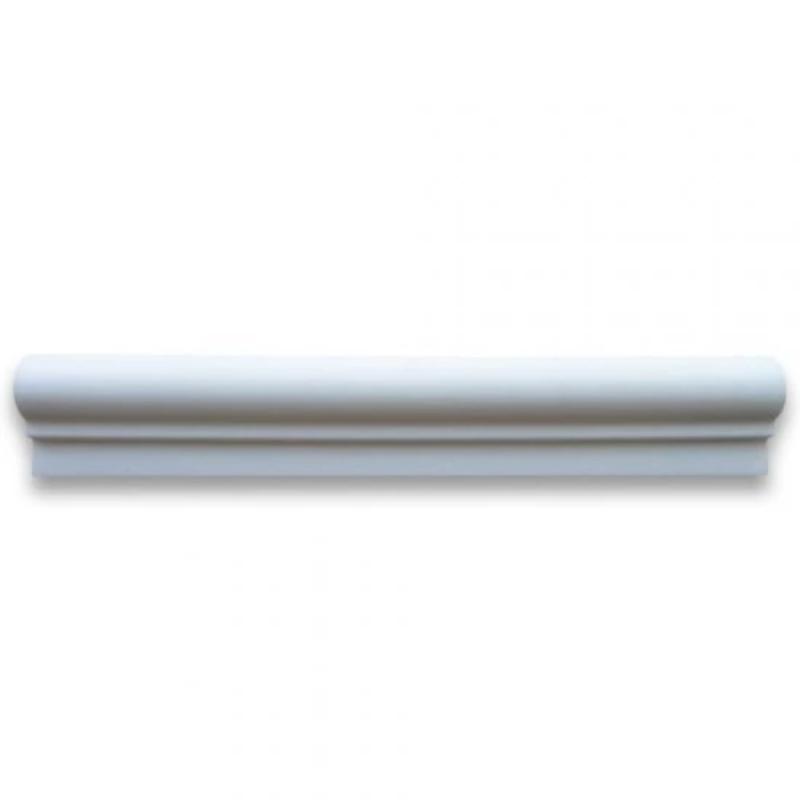Thassos White Marble 2x12 Polished 1 Step Chairrail.