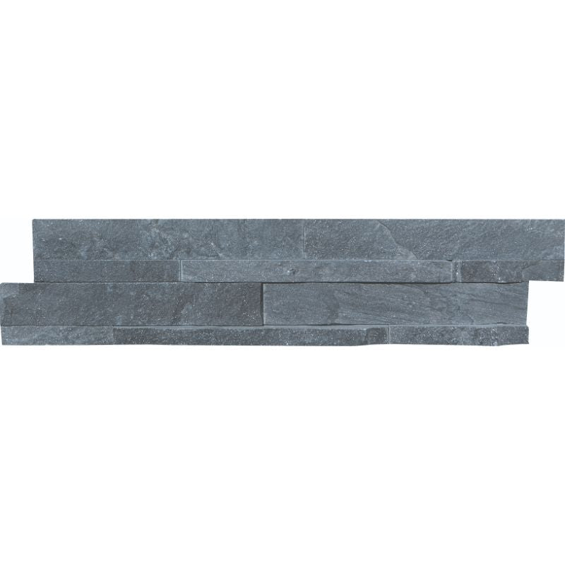Titanium Quartzite 6x24 Stacked Stone Ledger Panel.