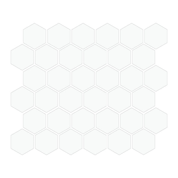 White 2″ Hexagon Matte
