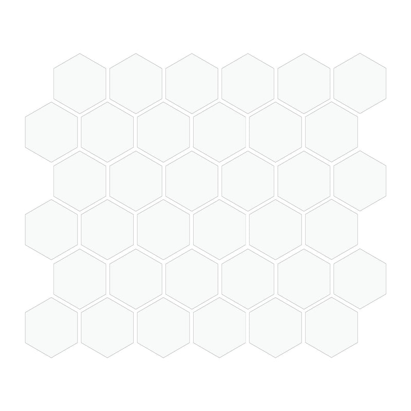White 2″ Hexagon Matte