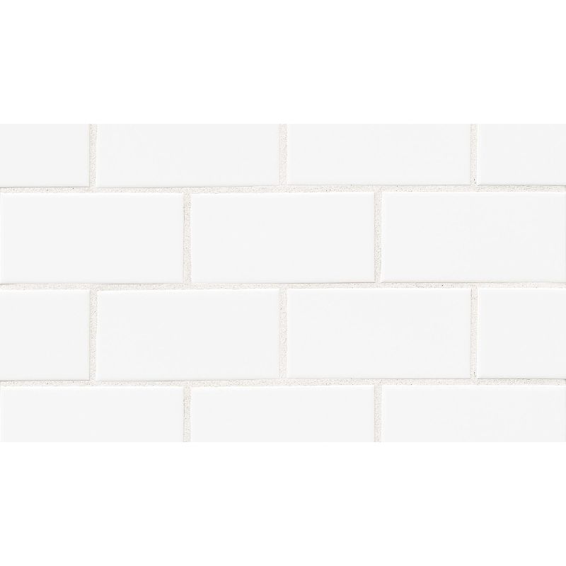 White 3x6 Matte Ceramic Wall Tile.