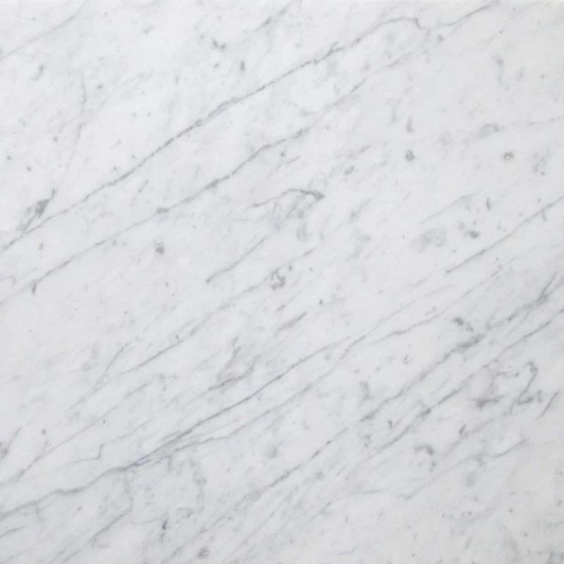 White Carrara Marble 18x18 Honed Marble Tile.