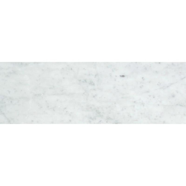 White Carrara Marble 4x12 Honed Tile.