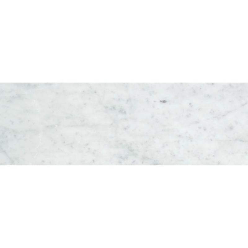 White Carrara Marble 4x12 Polished Tile.